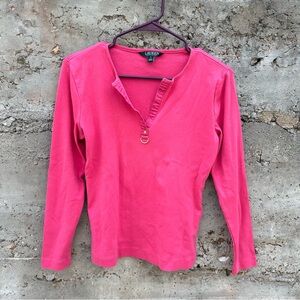 Ralph Lauren Vibrant Pink Long Sleeve Top